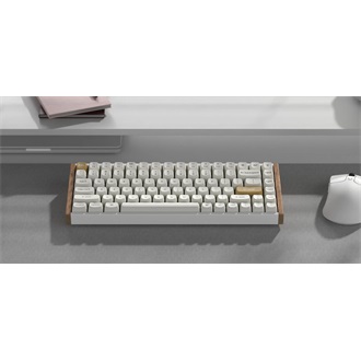 Keychron K2 HE Bluetooth / vezeték nélküli magyar gaming Gateron double-rail magnetic mechanikus billentyűzet fehér-rózs