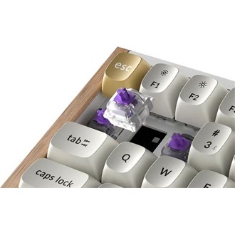 Keychron K2 HE Bluetooth / vezeték nélküli magyar gaming Gateron double-rail magnetic mechanikus billentyűzet fehér-rózs