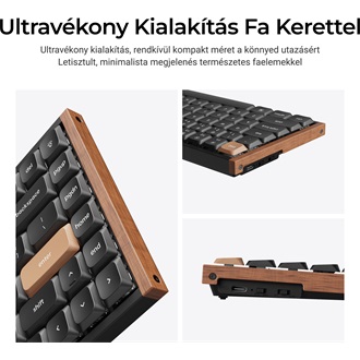 Keychron K3 HE Bluetooth / vezeték nélküli magyar Ultra-fast Lime Magnetic mechanikus billentyűzet fekete