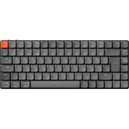 Keychron K3 Max Bluetooth / vezeték nélküli magyar low profile Gateron mechanical 2.0 red mechanikus billentyűzet fekete