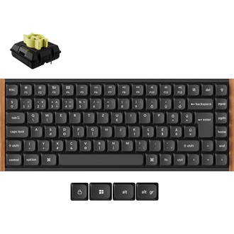 Keychron K3 Ultra 8K Bluetooth / vezeték nélküli magyar Milk POM Banana mechanikus billentyűzet fekete