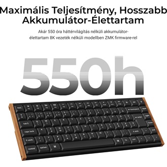 Keychron K3 Ultra 8K Bluetooth / vezeték nélküli magyar Milk POM Brown mechanikus billentyűzet fekete
