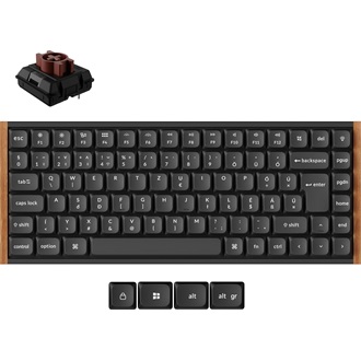 Keychron K3 Ultra 8K Bluetooth / vezeték nélküli magyar Milk POM Brown mechanikus billentyűzet fekete
