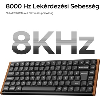 Keychron K3 Ultra 8K Bluetooth / vezeték nélküli magyar Milk POM Red mechanikus billentyűzet fekete