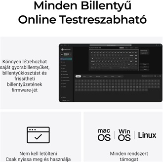 Keychron K3 Ultra 8K Bluetooth / vezeték nélküli magyar Milk POM Red mechanikus billentyűzet fekete