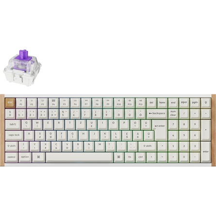 Keychron K4 HE Bluetooth / vezeték nélküli magyar gaming Gateron double-rail magnetic nebula mechanikus billentyűzet feh