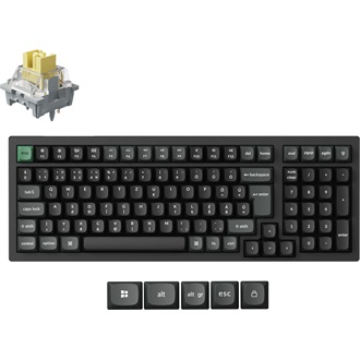 Keychron K4 Ultra 8K Bluetooth / vezeték nélküli magyar Apex Banana mechanikus billentyűzet fekete