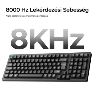 Keychron K4 Ultra 8K Bluetooth / vezeték nélküli magyar Apex Red mechanikus billentyűzet fekete