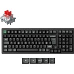 Keychron K4 Ultra 8K Bluetooth / vezeték nélküli magyar Apex Red mechanikus billentyűzet fekete