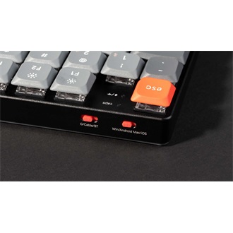 Keychron K5 Max Bluetooth / vezeték nélküli / USB magyar low profile mechanical 2.0 red mechanikus billentyűzet fekete-s