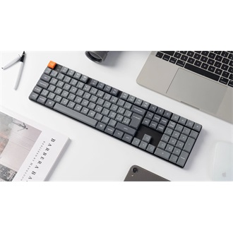 Keychron K5 Max Bluetooth / vezeték nélküli / USB magyar low profile mechanical 2.0 red mechanikus billentyűzet fekete-s