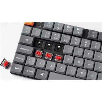 Keychron K5 Max Bluetooth / vezeték nélküli / USB magyar low profile mechanical 2.0 red mechanikus billentyűzet fekete-s