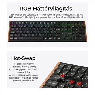 Keychron K5 Ultra 8K Bluetooth / vezeték nélküli magyar Silent Red mechanikus billentyűzet fekete