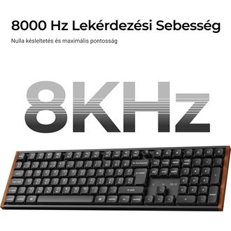Keychron K5 Ultra 8K Bluetooth / vezeték nélküli magyar Silk POM Brown mechanikus billentyűzet fekete