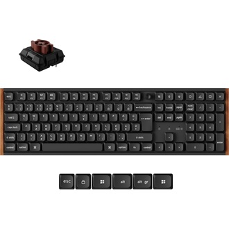 Keychron K5 Ultra 8K Bluetooth / vezeték nélküli magyar Silk POM Brown mechanikus billentyűzet fekete