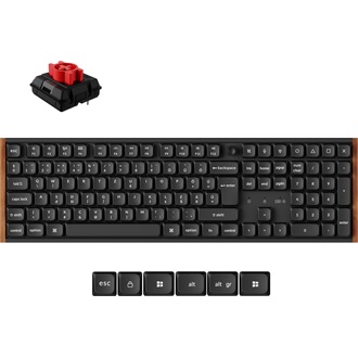 Keychron K5 Ultra 8K Bluetooth / vezeték nélküli magyar Silk POM Red mechanikus billentyűzet fekete