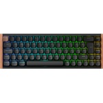 Keychron K6 HE Bluetooth / vezeték nélküli magyar Gateron double-rail magnetic nebula mechanikus billentyűzet fekete-róz