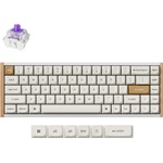 Keychron K6 HE Bluetooth / vezeték nélküli magyar Gateron double-rail magnetic nebula mechanikus billentyűzet fehér-rózs