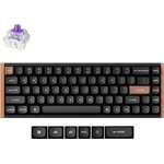 Keychron K6 HE Bluetooth / vezeték nélküli magyar Gateron double-rail magnetic nebula mechanikus billentyűzet fekete-róz