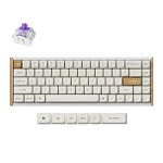 Keychron K6 HE fehérben, rózsafa kerettel