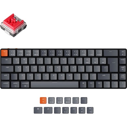 Keychron K7 Gateron RGB Backlight ISO vezeték nélküli angol gaming Gateron Red mechanikus billentyűzet