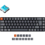 Keychron K7 Gateron RGB Backlight ISO vezeték nélküli angol gaming Hot-swap Gateron Optical Blue mechanikus billentyűzet