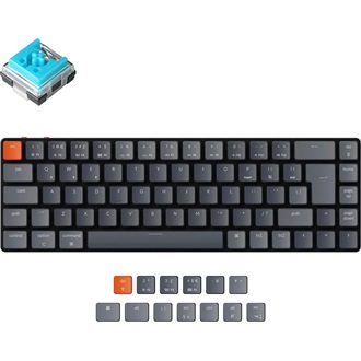 Keychron K7 Gateron RGB Backlight ISO vezeték nélküli angol gaming Hot-swap Gateron Optical Blue mechanikus billentyűzet