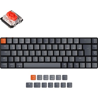 Keychron K7 Gateron RGB Backlight ISO vezeték nélküli angol gaming Hot-swap Gateron Optical Red mechanikus billentyűzet