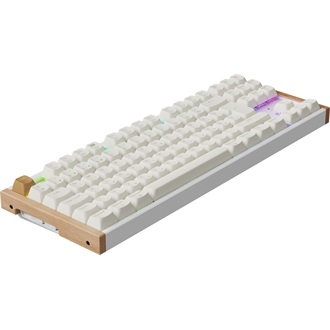 Keychron K8 HE Bluetooth / vezeték nélküli magyar Gateron double-rail magnetic nebula mechanikus billentyűzet fehér (Bon