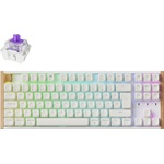 Keychron K8 HE Bluetooth / vezeték nélküli magyar Gateron double-rail magnetic nebula mechanikus billentyűzet fehér (Bon