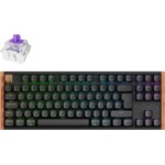 Keychron K8 HE Bluetooth / vezeték nélküli magyar Gateron double-rail magnetic nebula mechanikus billentyűzet fekete (Bo