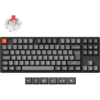Keychron K8 Max Bluetooth / vezeték nélküli magyar Super Red mechanikus billentyűzet fekete