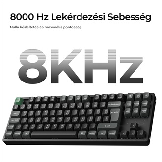 Keychron K8 Ultra 8K Bluetooth / vezeték nélküli magyar Apex Banana mechanikus billentyűzet fekete