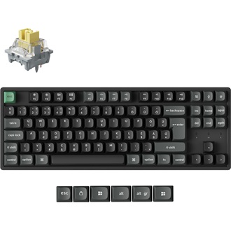 Keychron K8 Ultra 8K Bluetooth / vezeték nélküli magyar Apex Banana mechanikus billentyűzet fekete
