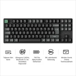 Keychron K8 Ultra 8K Bluetooth / vezeték nélküli magyar Apex Brown mechanikus billentyűzet fekete