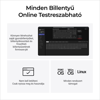 Keychron K8 Ultra 8K Bluetooth / vezeték nélküli magyar Apex Red mechanikus billentyűzet fekete