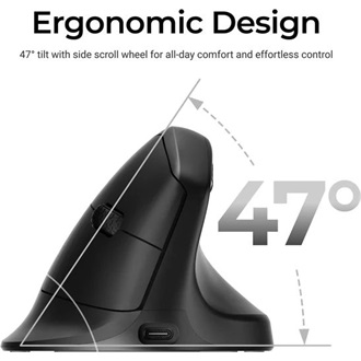 Keychron M5 1K Ergonomic optikai Bluetooth / vezeték nélküli egér fekete