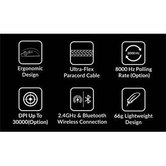 Keychron M7 optikai Bluetooth / vezeték nélküli egér fehér