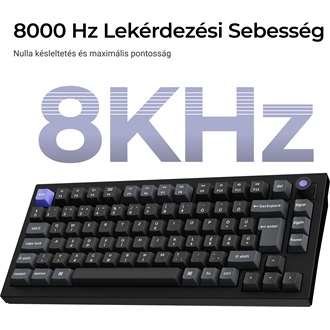 Keychron Q1 HE 8K USB magyar Ultra-fast Lime Magnetic mechanikus billentyűzet fekete