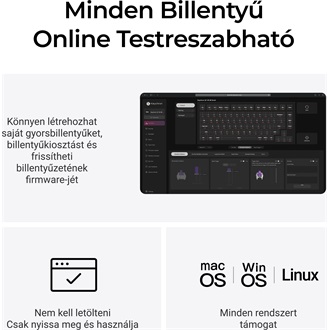 Keychron Q1 HE 8K USB magyar Ultra-fast Lime Magnetic mechanikus billentyűzet fekete