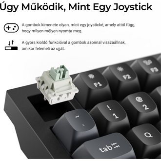 Keychron Q1 HE 8K USB magyar Ultra-fast Lime Magnetic mechanikus billentyűzet fekete