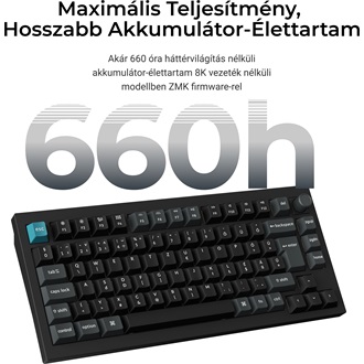 Keychron Q1 Ultra 8K Bluetooth / vezeték nélküli magyar Silk POM Red mechanikus billentyűzet fekete