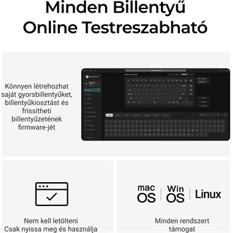 Keychron Q1 Ultra 8K Bluetooth / vezeték nélküli magyar Silk POM Red mechanikus billentyűzet fekete