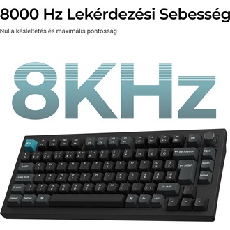 Keychron Q1 Ultra 8K Bluetooth / vezeték nélküli magyar Silk POM Red mechanikus billentyűzet fekete