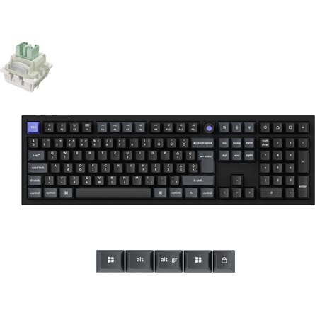 Keychron Q6 HE 8K USB magyar Ultra-fast Lime Magnetic mechanikus billentyűzet fekete