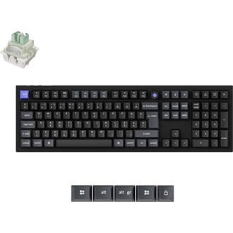 Keychron Q6 HE 8K USB magyar Ultra-fast Lime Magnetic mechanikus billentyűzet fekete