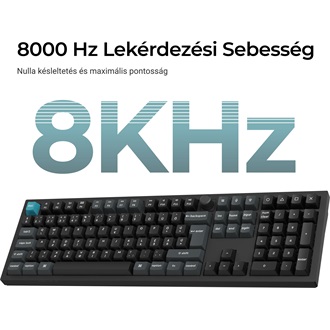 Keychron Q6 Ultra 8K Bluetooth / vezeték nélküli magyar Silk POM Brown mechanikus billentyűzet fekete