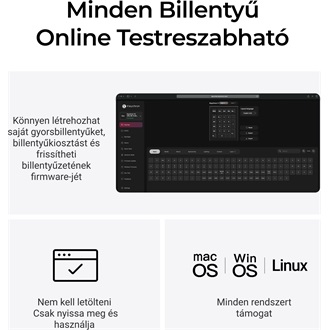Keychron V0 Ultra 8K Bluetooth / vezeték nélküli Silk POM Banana mechanikus numerikus billentyűzet fekete