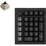 Keychron V0 Ultra 8K Bluetooth / vezeték nélküli Silk POM Brown mechanikus numerikus billentyűzet fekete