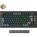 Keychron V1 Ultra 8K Bluetooth / vezeték nélküli magyar Silk POM Banana mechanikus billentyűzet fekete